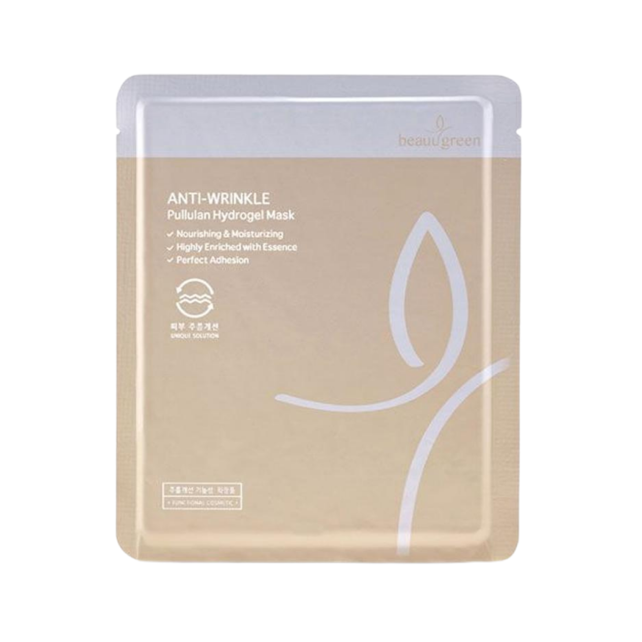 BEAUUGREEN - Masque hydrogel pullulan - Revitalisation et amélioration des rides (30g - 1pc)