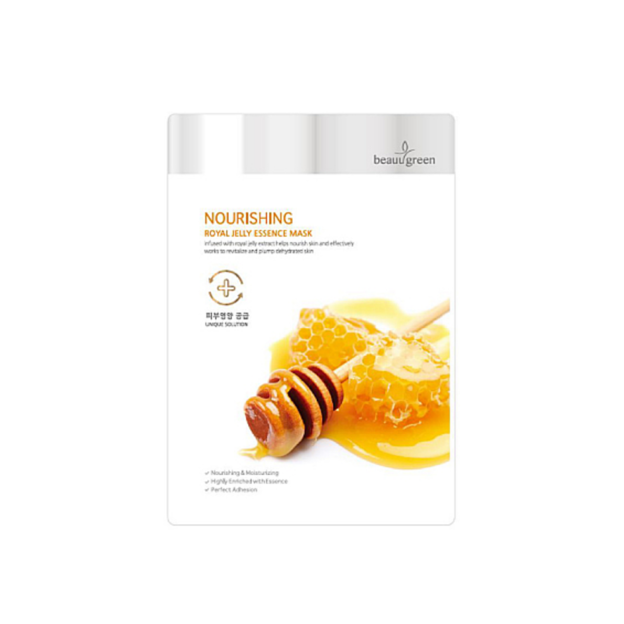 BEAUUGREEN - Masque nourrissant à l'essence de gelée royale - Hydratation et revitalisation pour peaux ternes (23g - 1pc)